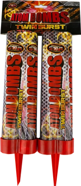Atom Bombs Roman candles by Bright Star, F2 firework with double-burst shots