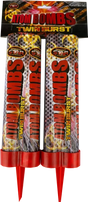 Atom Bombs Roman candles by Bright Star, F2 firework with double-burst shots