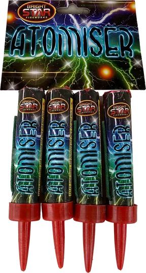 Atomiser crackling candle firework four-pack by Bright Star