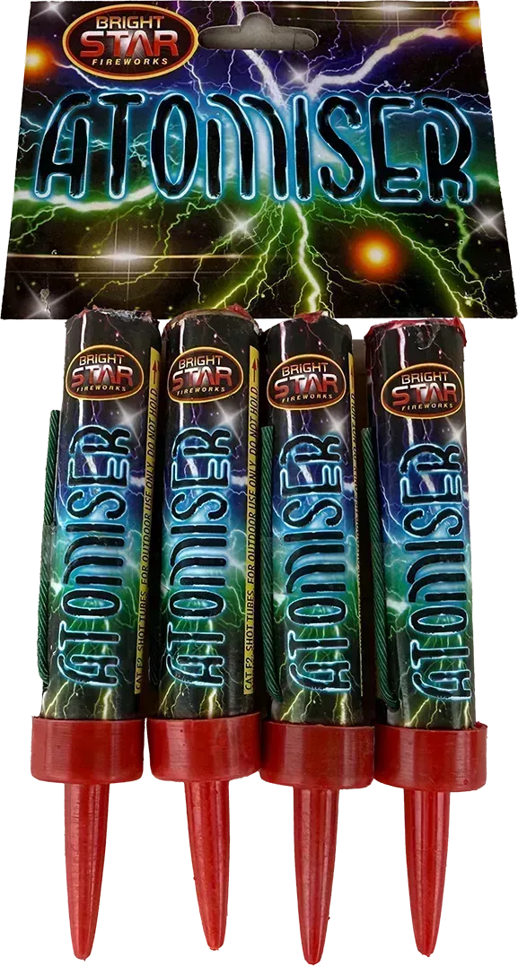 Atomiser crackling candle firework four-pack by Bright Star
