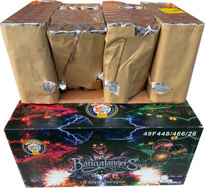 Bangalangars 110-shot fanned compound firework by Brothers Pyrotechnics