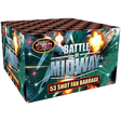 Battle Of Midway 53-shot fanned F2 cake firework by Bright Star