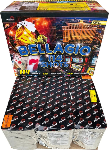 Bellagio 114-shot compound firework by Primed Pyrotechnics