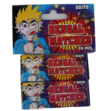 Bengal Matches 24-pack F1 coloured-flame novelty matches