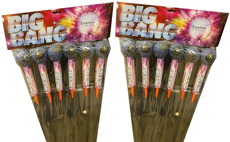 Big Bang Rockets double pack — two packs of 6 rockets by Evolution Fireworks