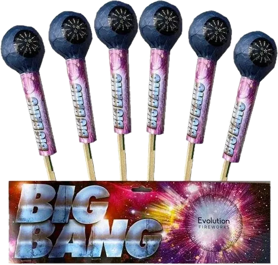 Big Bang 6-pack F3 display rockets by Evo Fireworks
