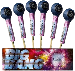 Big Bang 6-pack F3 display rockets by Evo Fireworks