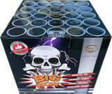 Big Boom 25-shot F3 titanium salute cake firework by Gemstone