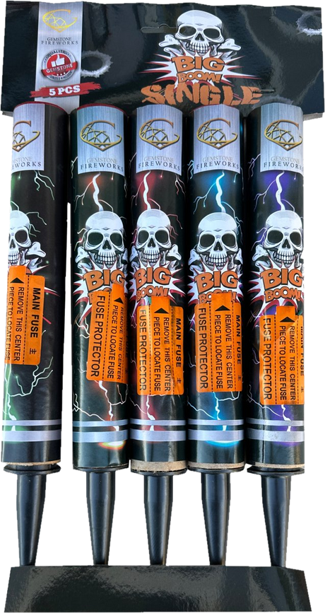 Big Boom Single Shot Roman candle pack by Gemstone Fireworks