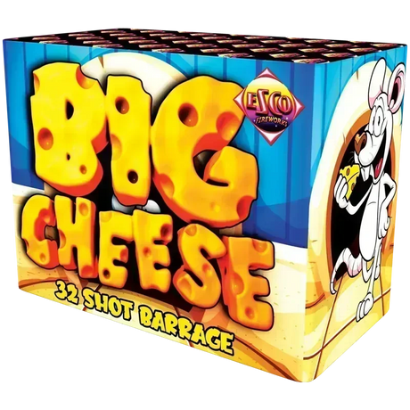 Big Cheese 32-shot F2 cake firework by Bright Star