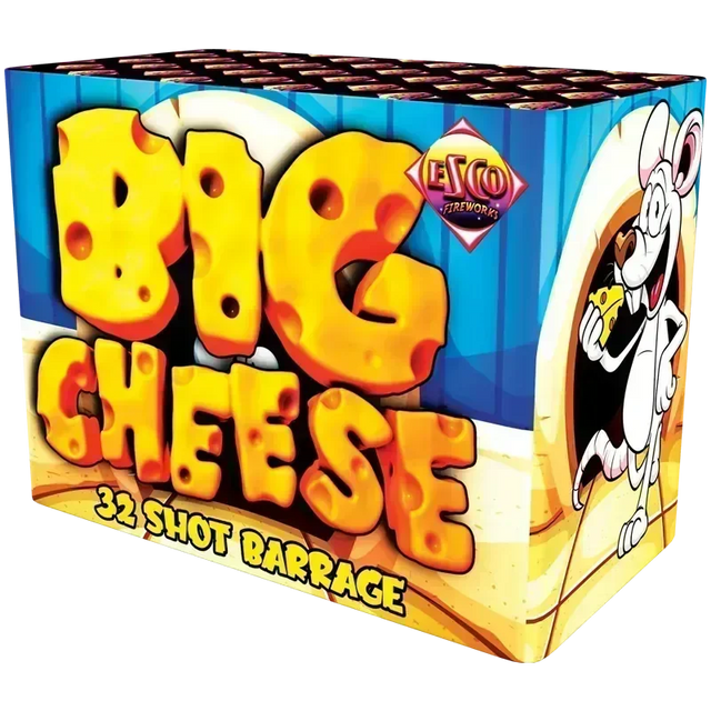 Big Cheese 32-shot F2 cake firework by Bright Star