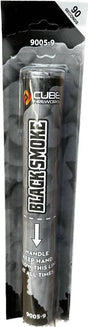 Black Handheld Smoke Grenade by Cube Fireworks, black wire-pull smoke for airsoft, paintball and film stunts, around 60 seconds