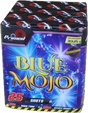 Blue Mojo 25-shot F3 cake firework by Primed Pyrotechnics