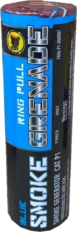 Blue smoke grenade by Black Cat, pack of five