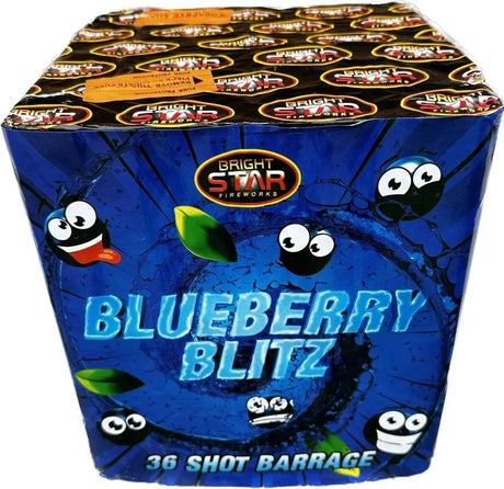 Blueberry Blitz 36-shot F3 cake firework by Bright Star
