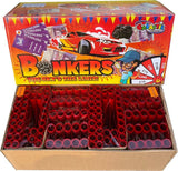 Bonkers 126-shot fanned F2 compound firework by Galactic Fireworks