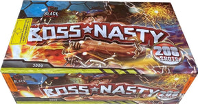 Boss Nasty 208-shot fanned F3 cake firework by Black Panther