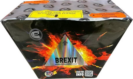 Brexit 25-shot fanned F2 cake firework by Celtic