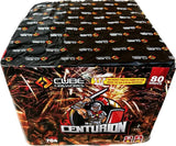 Centurion 80-shot fanned F3 cake firework by Cube Fireworks