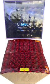 Chaser 136-shot fanned F3 compound firework by Evo Fireworks
