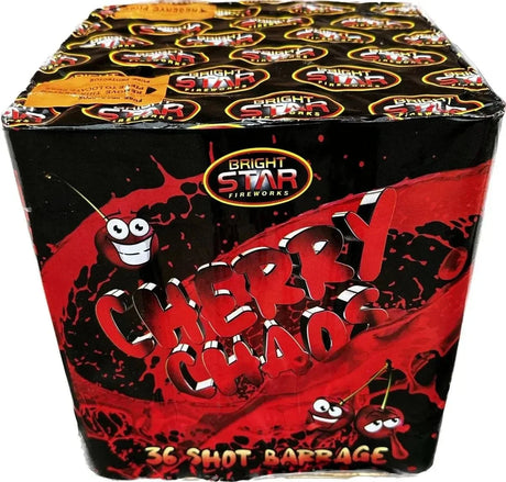 Cherry Chaos 36-shot F3 cake firework by Bright Star
