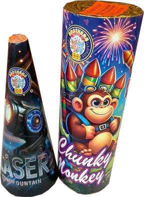 Chunky Monkey & Laser firework bundle by Brothers Pyrotechnics