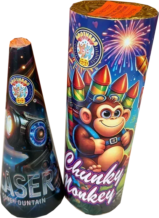 Chunky Monkey & Laser firework bundle by Brothers Pyrotechnics