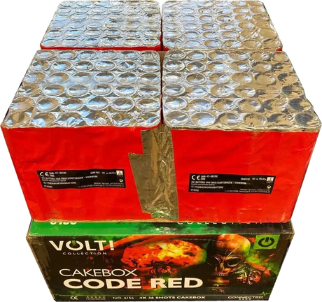 Code Red 144-shot F2 compound firework by Volt