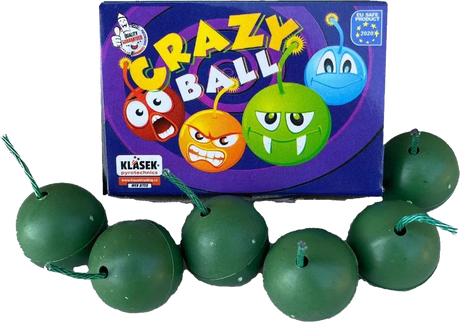 Crazy Balls 6-pack F1 novelty crackling fireworks by Klasek