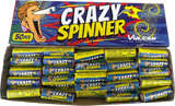 Crazy Spinners by Vulcan Fireworks, 50-pack of F1 ground spinner fireworks for back-garden displays