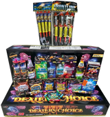 Dealers Choice 28-piece F3 firework selection box by Primed Pyrotechnics
