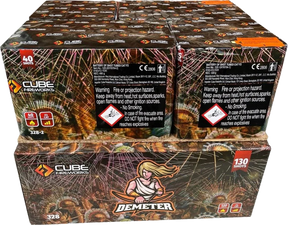 Demeter 130-shot F2 compound firework by Cube Fireworks