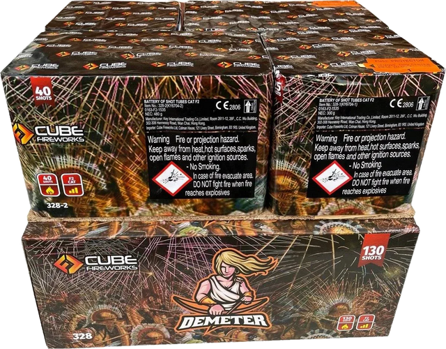 Demeter 130-shot F2 compound firework by Cube Fireworks