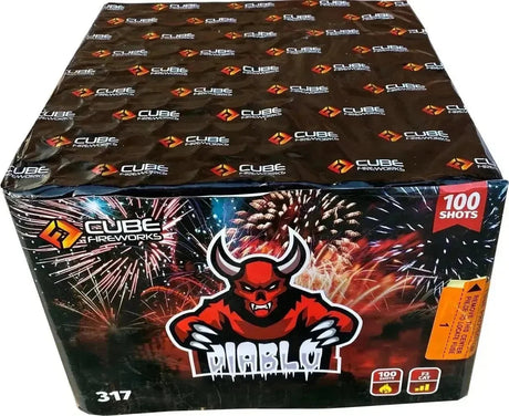 Diablo 100-shot F3 cake firework by Cube Fireworks