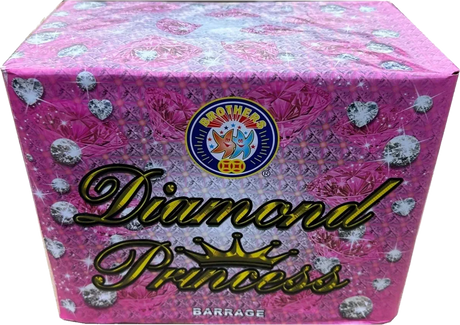 Diamond Princess 28-shot F2 cake firework by Brothers Pyrotechnics