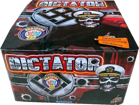 Dictator 100-shot F3 cake firework by Brothers Pyrotechnics