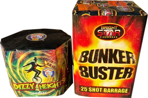 Dizzy Heights & Bunker Buster firework bundle by Mixed