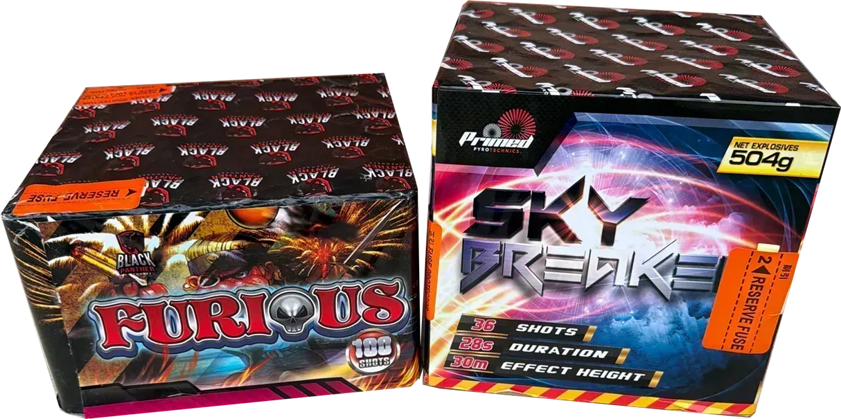 Sky Breaker & Furious firework bundle by Galactic Fireworks