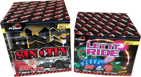 Let It Ride & Sin City firework bundle by Galactic Fireworks