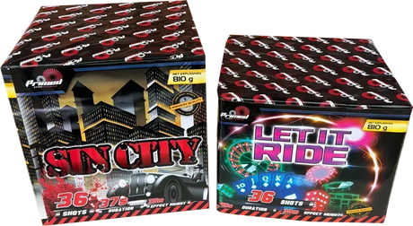 Let It Ride & Sin City firework bundle by Galactic Fireworks