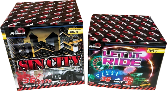 Let It Ride & Sin City firework bundle by Galactic Fireworks