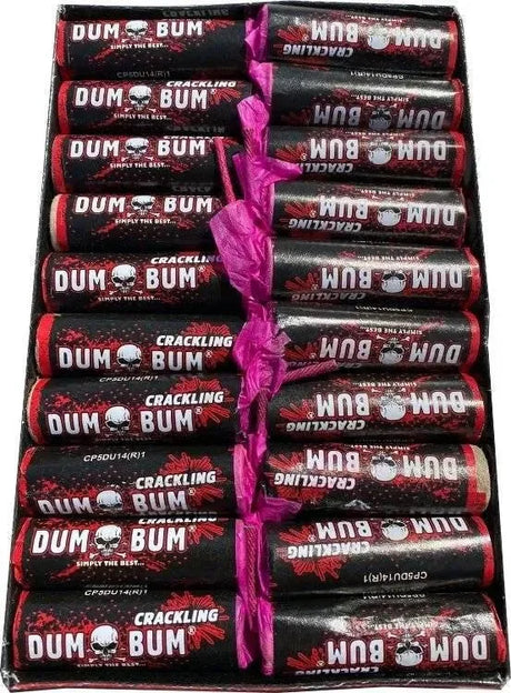 Dum Bum Red Crackling 20-pack F1 novelty bangers by Klasek
