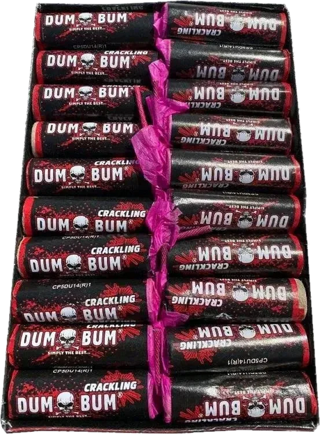 Dum Bum Red Crackling 20-pack F1 novelty bangers by Klasek