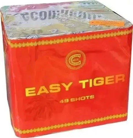 Easy Tiger 49-shot low-noise F3 cake firework by Celtic