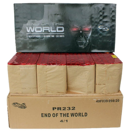 End Of The World 200-shot fanned F3 compound firework by Galactic Fireworks