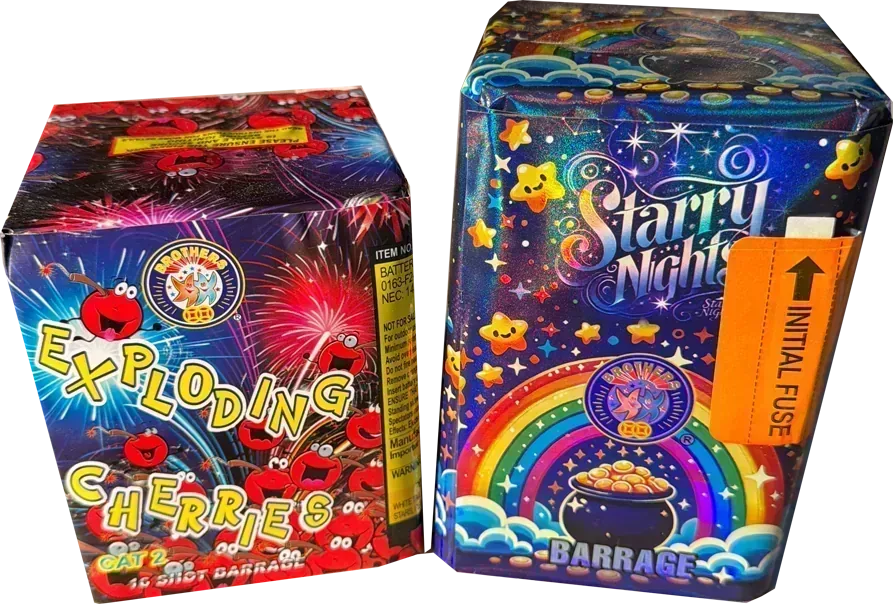 Exploding Cherries & Starry Nights firework bundle by Brothers Pyrotechnics