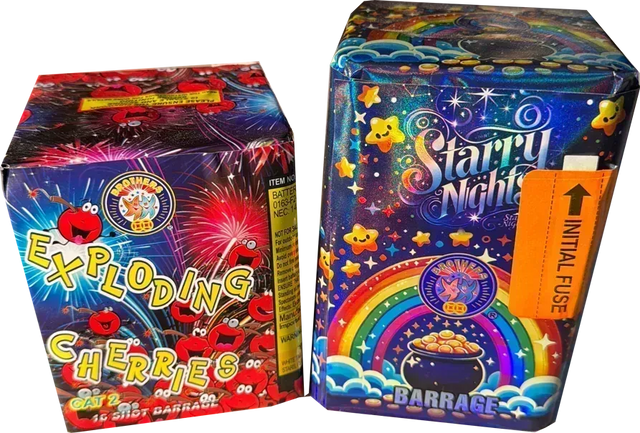 Exploding Cherries & Starry Nights firework bundle by Brothers Pyrotechnics