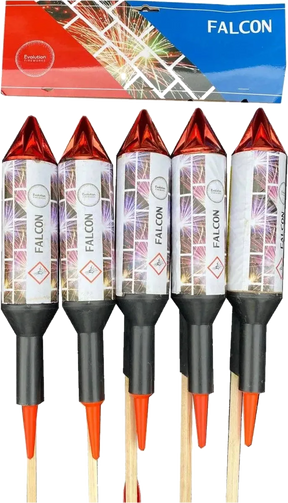 Falcons 5-pack F3 rockets by Evo Fireworks