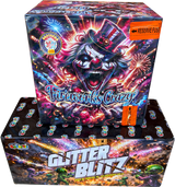 Fireworks Crazy & Glitter Blitz firework bundle by Brothers Pyrotechnics and Galactic Fireworks