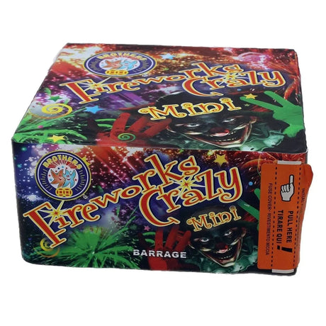 Fireworks Crazy Mini 100-shot F2 cake firework by Brothers Pyrotechnics